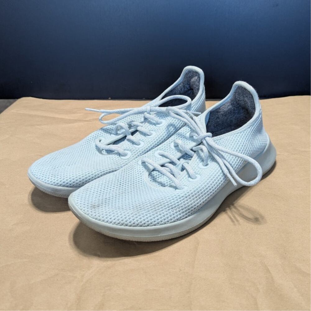 Allbirds Tree Runners Sneakers Wool Clarity Baby Blue Mens 10 Loungewear Comfort